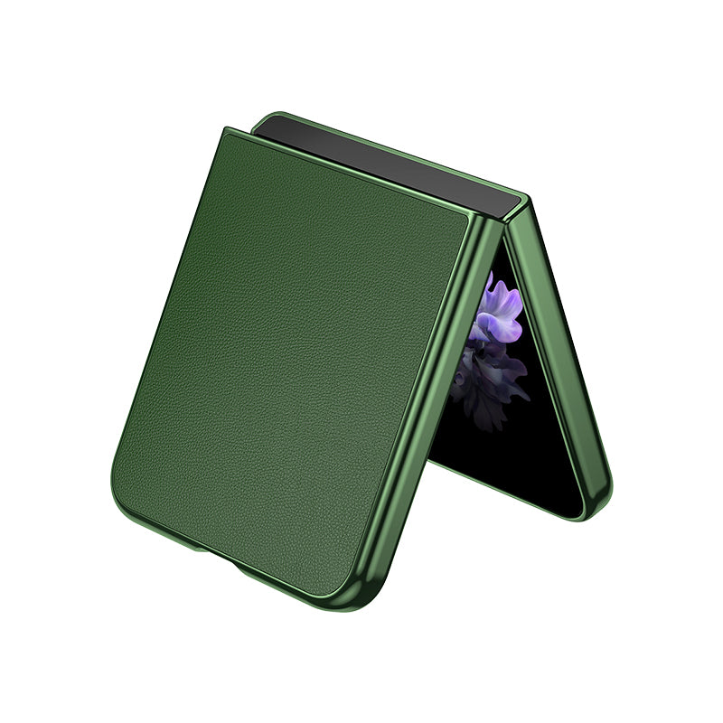 Sam Sung Flip5 Solid color faux leather