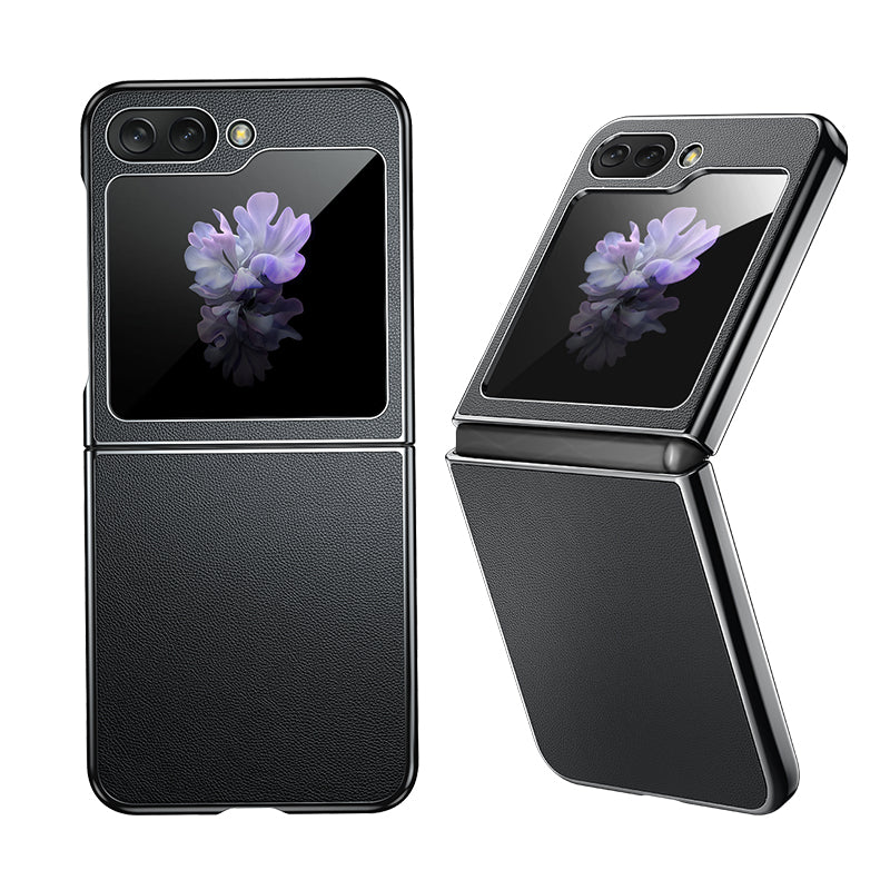 Sam Sung Flip5 Solid color faux leather