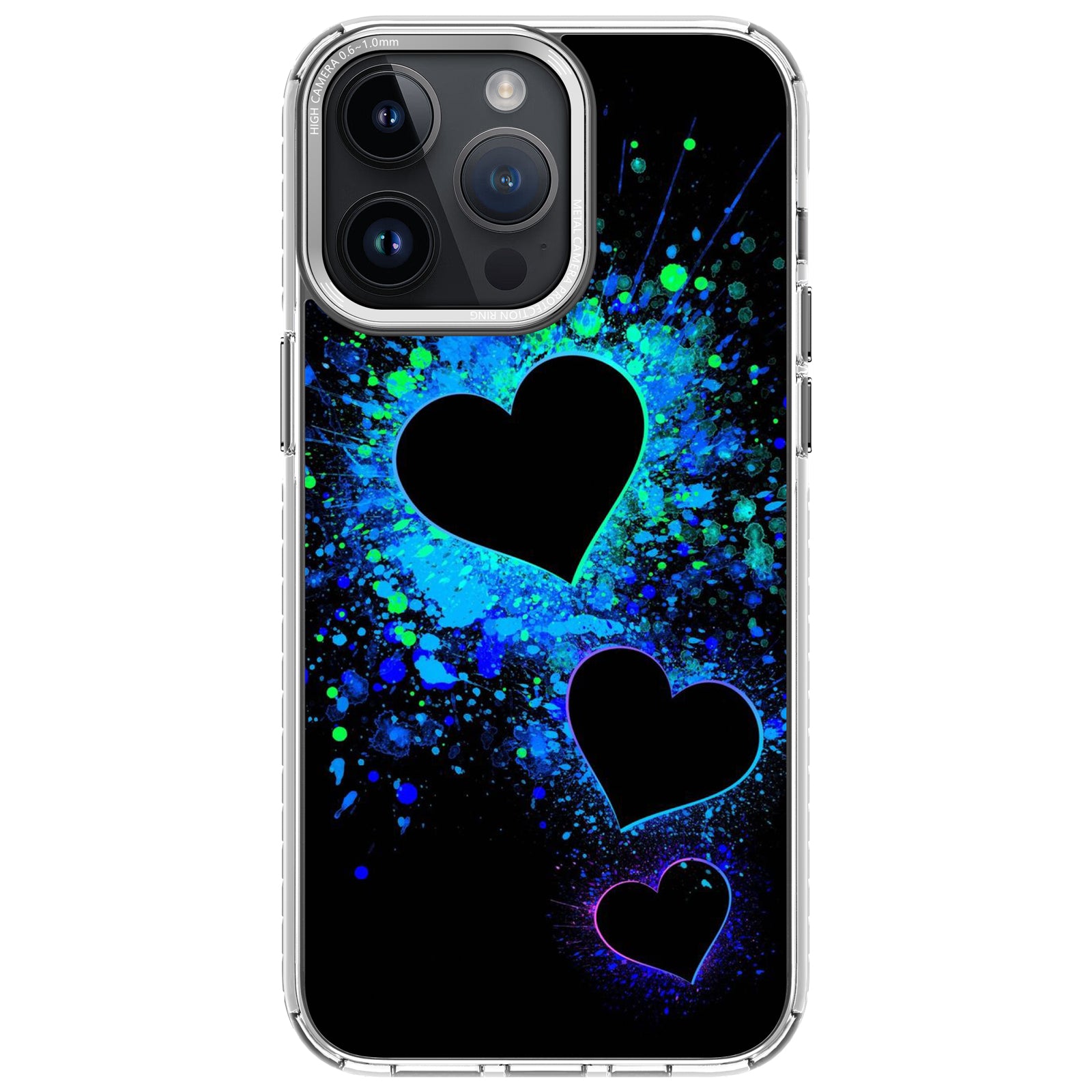 Geek Case with Dragon Pattern With Glitter Pattern