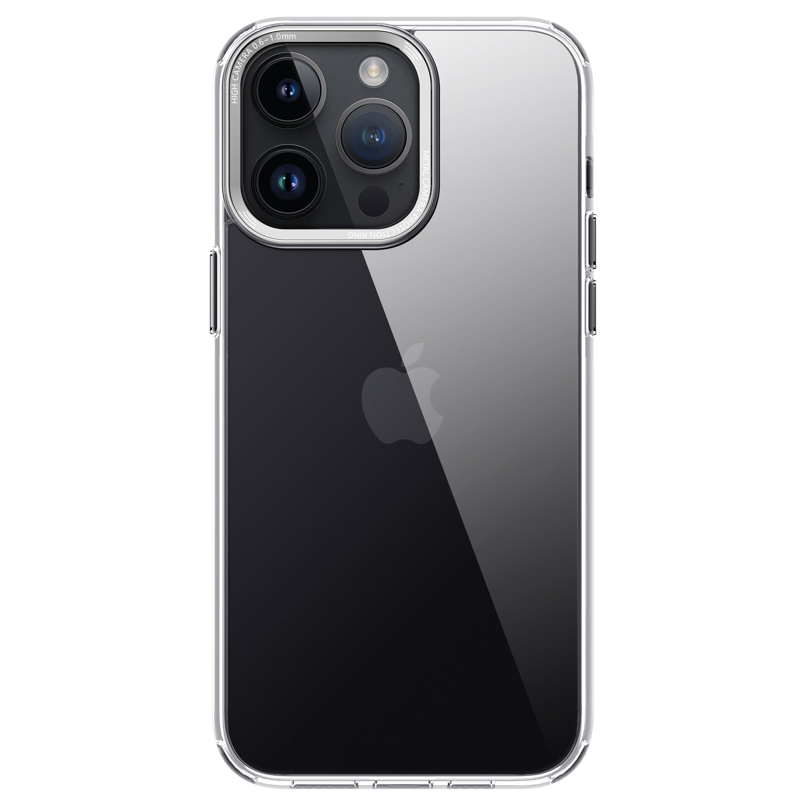 iPhone 15 Crystal & Black/White TPE Bumper Shockproof Case