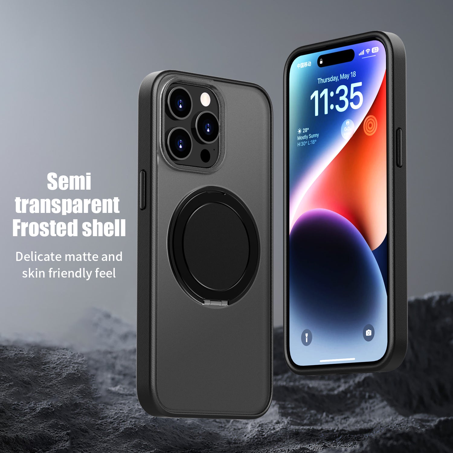 Ghost Case with Rotation Bracket MagSafe