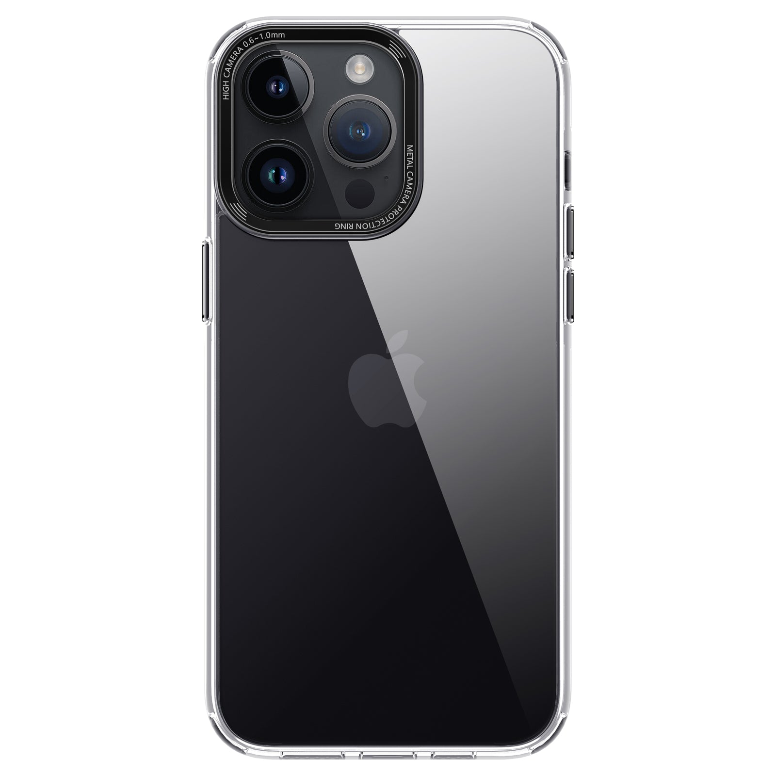 iPhone 15 Crystal & Black/White TPE Bumper Shockproof Case