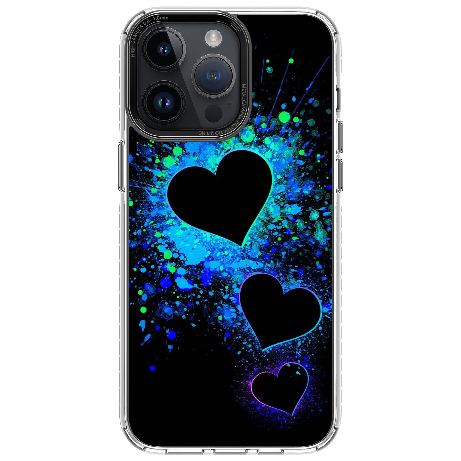 Geek Case with Dragon Pattern With Glitter Pattern