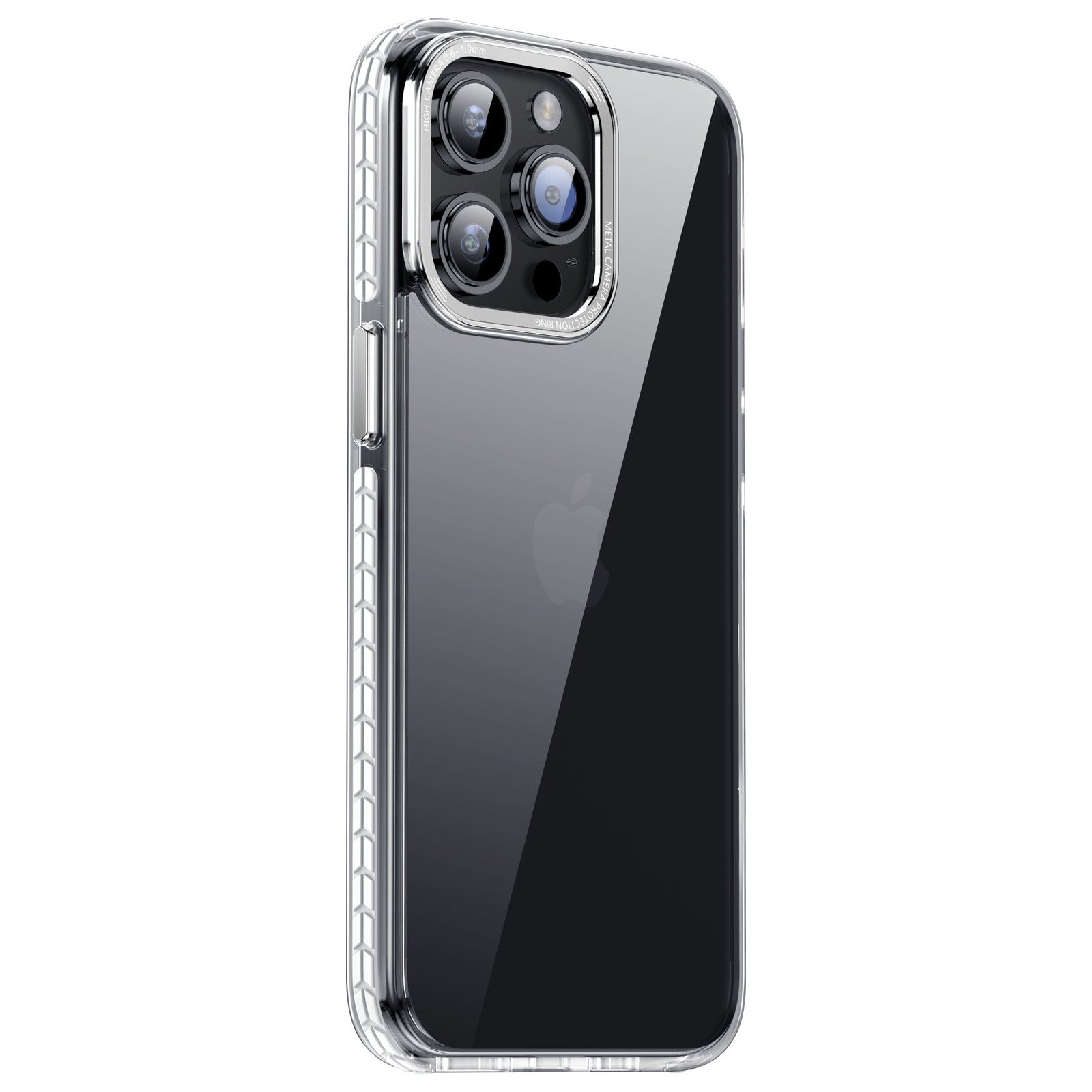iPhone 15 Crystal & Black/White TPE Bumper Shockproof Case