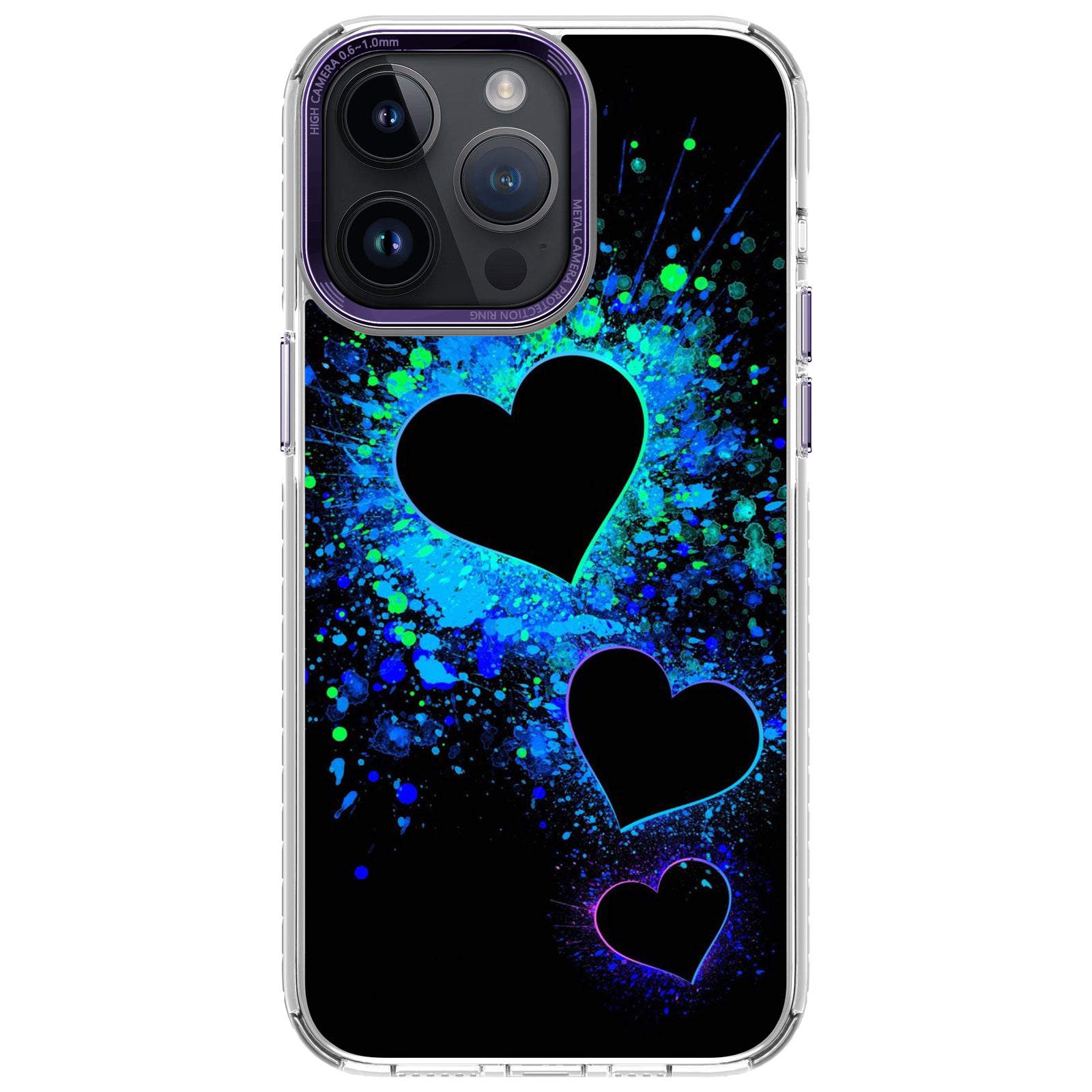 Geek Case with Dragon Pattern With Glitter Pattern
