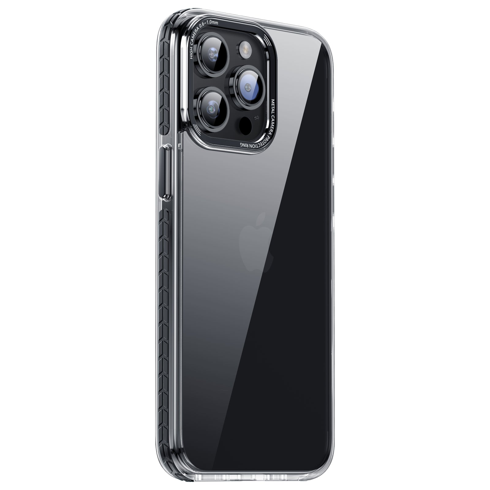 iPhone 15 Crystal & Black/White TPE Bumper Shockproof Case
