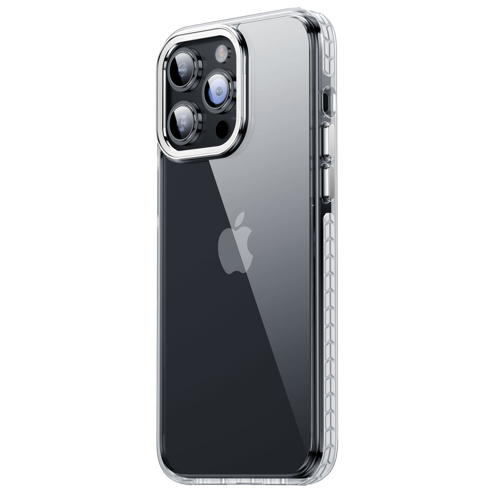 iPhone 15 Crystal & Black/White TPE Bumper Shockproof Case
