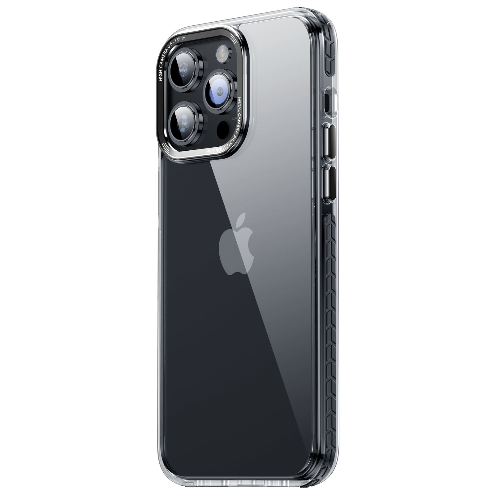 iPhone 15 Crystal & Black/White TPE Bumper Shockproof Case