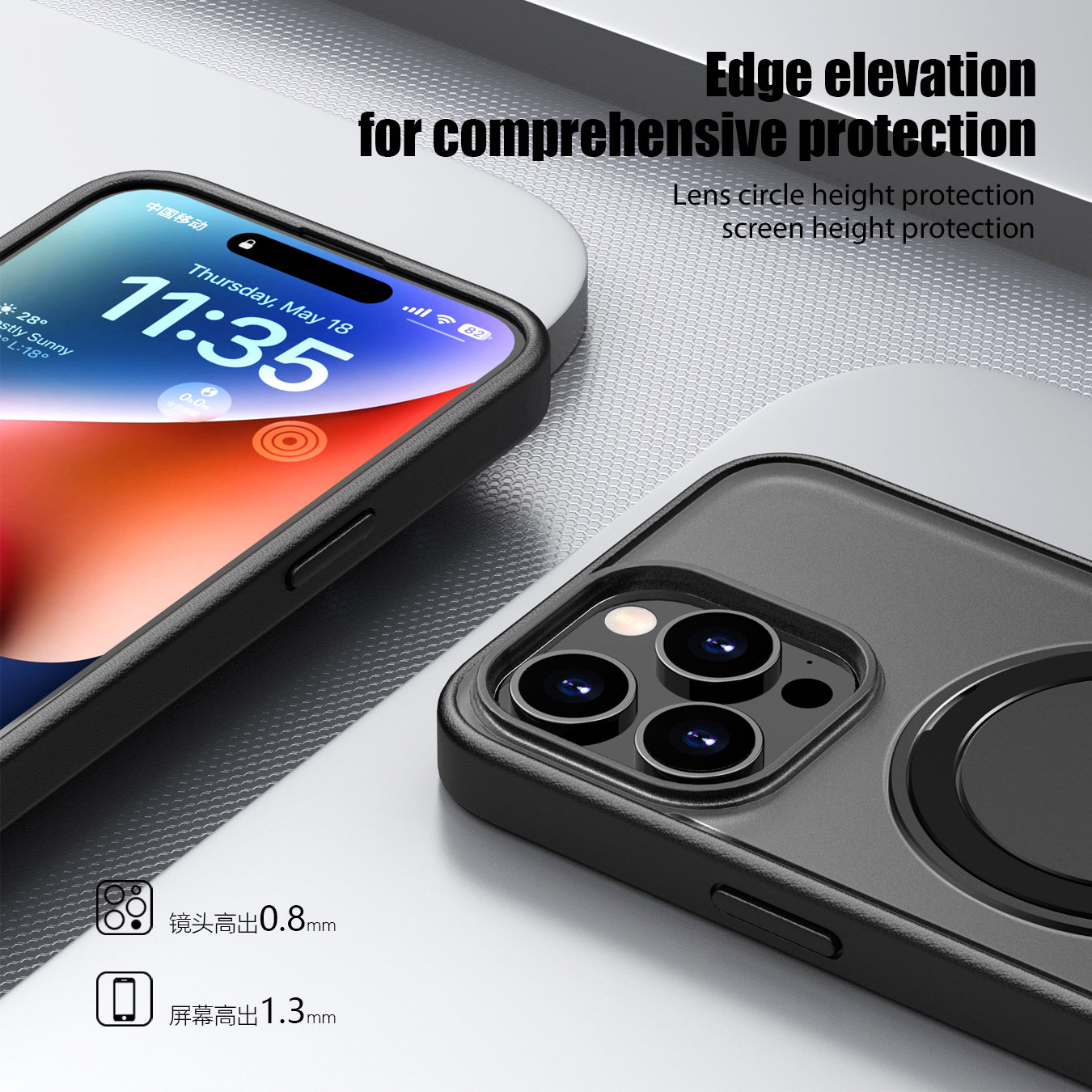 Ghost Case with Rotation Bracket MagSafe