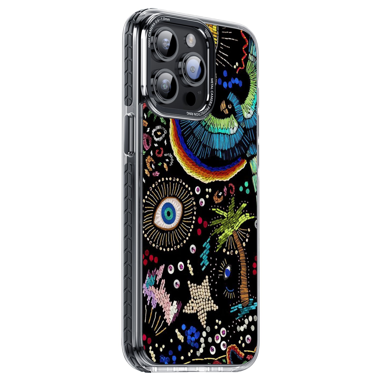 Geek Case with Dragon Pattern With Glitter Pattern
