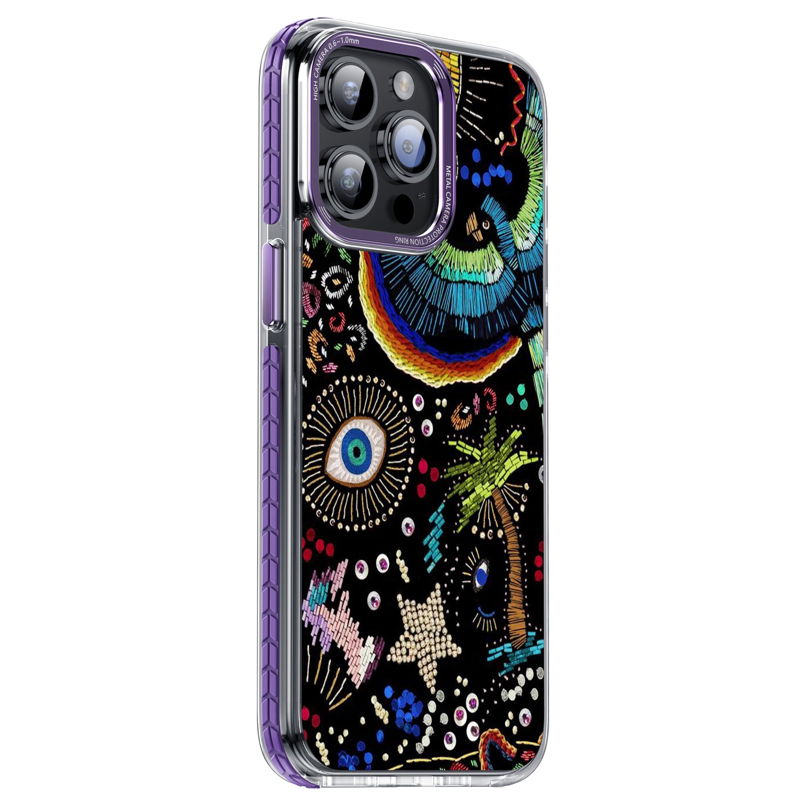 Geek Case with Dragon Pattern With Glitter Pattern
