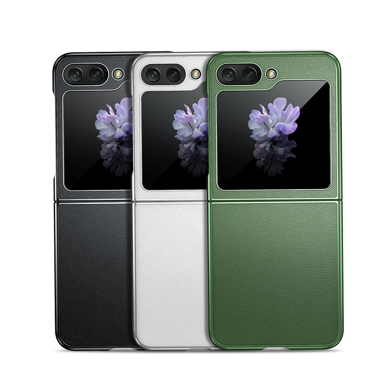 Sam Sung Flip5 Solid color faux leather