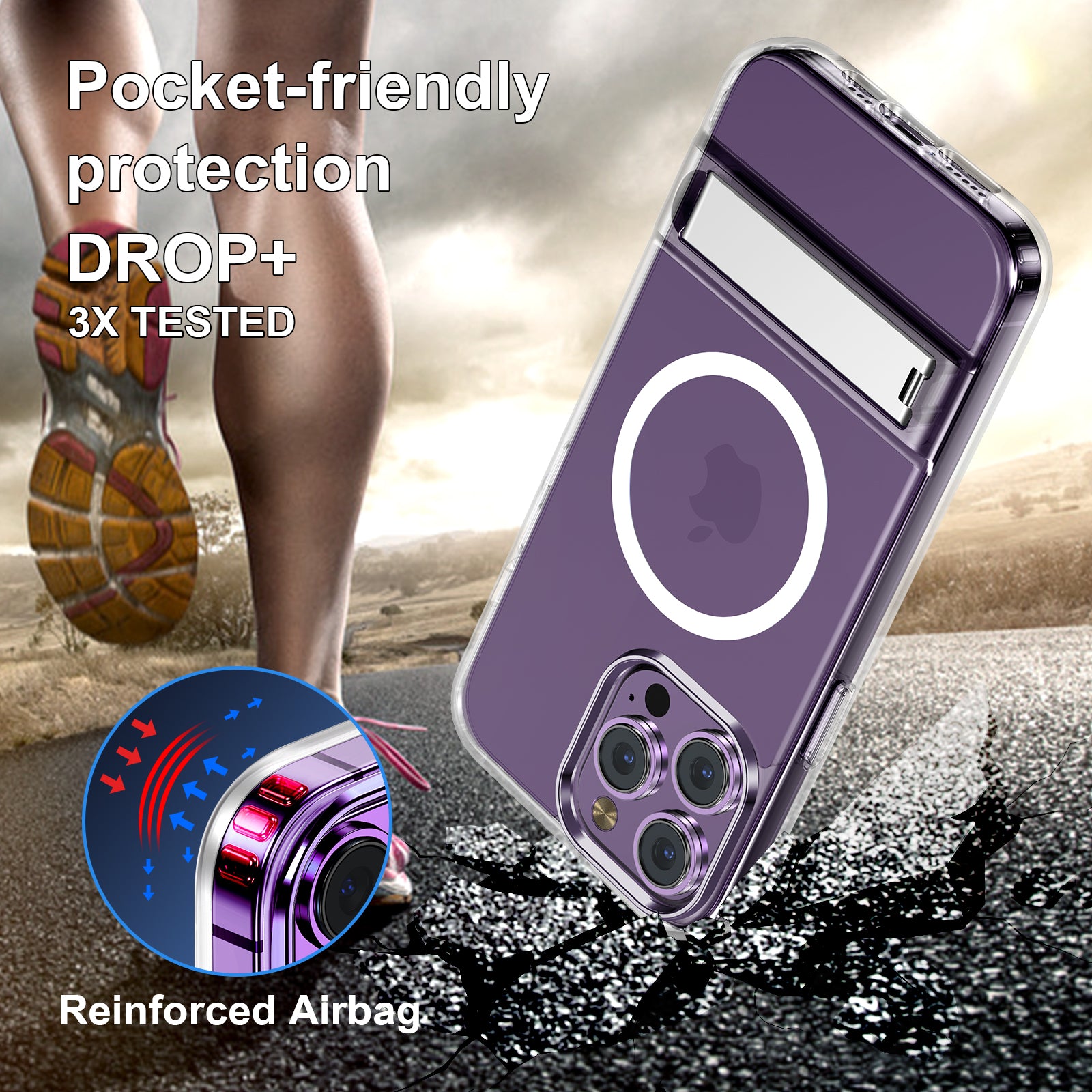 Crystal Magnetic Kickstand Case