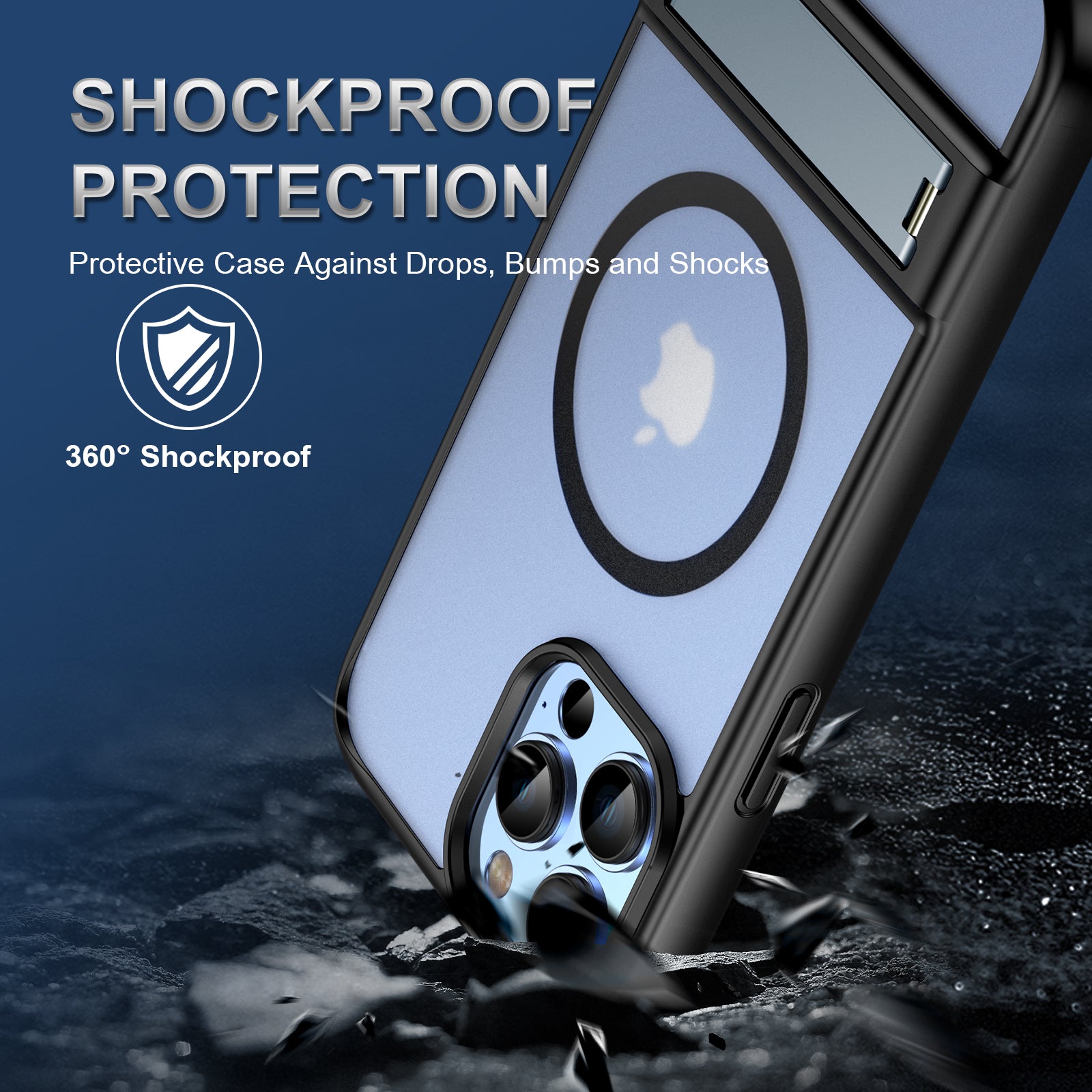 Matte black Magnetic Kickstand Case Version 2