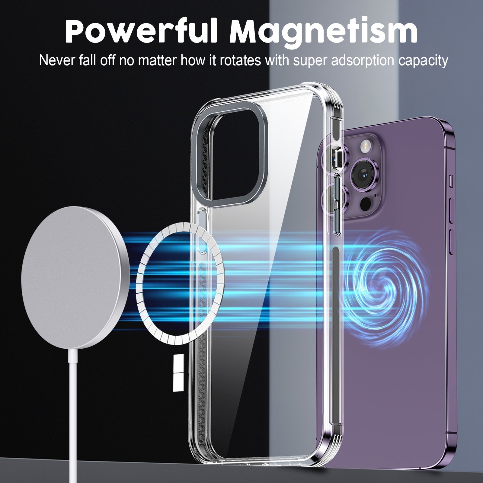 Gradian Black Immersion dyeing Crystal & Black TPE Bumper Shockproof Case