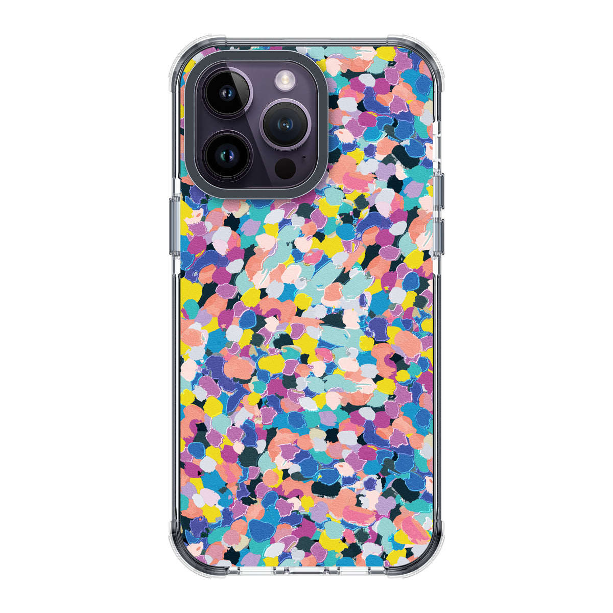 UV Printing 3 Color Clash Crystal & Black TPE Bumper Case