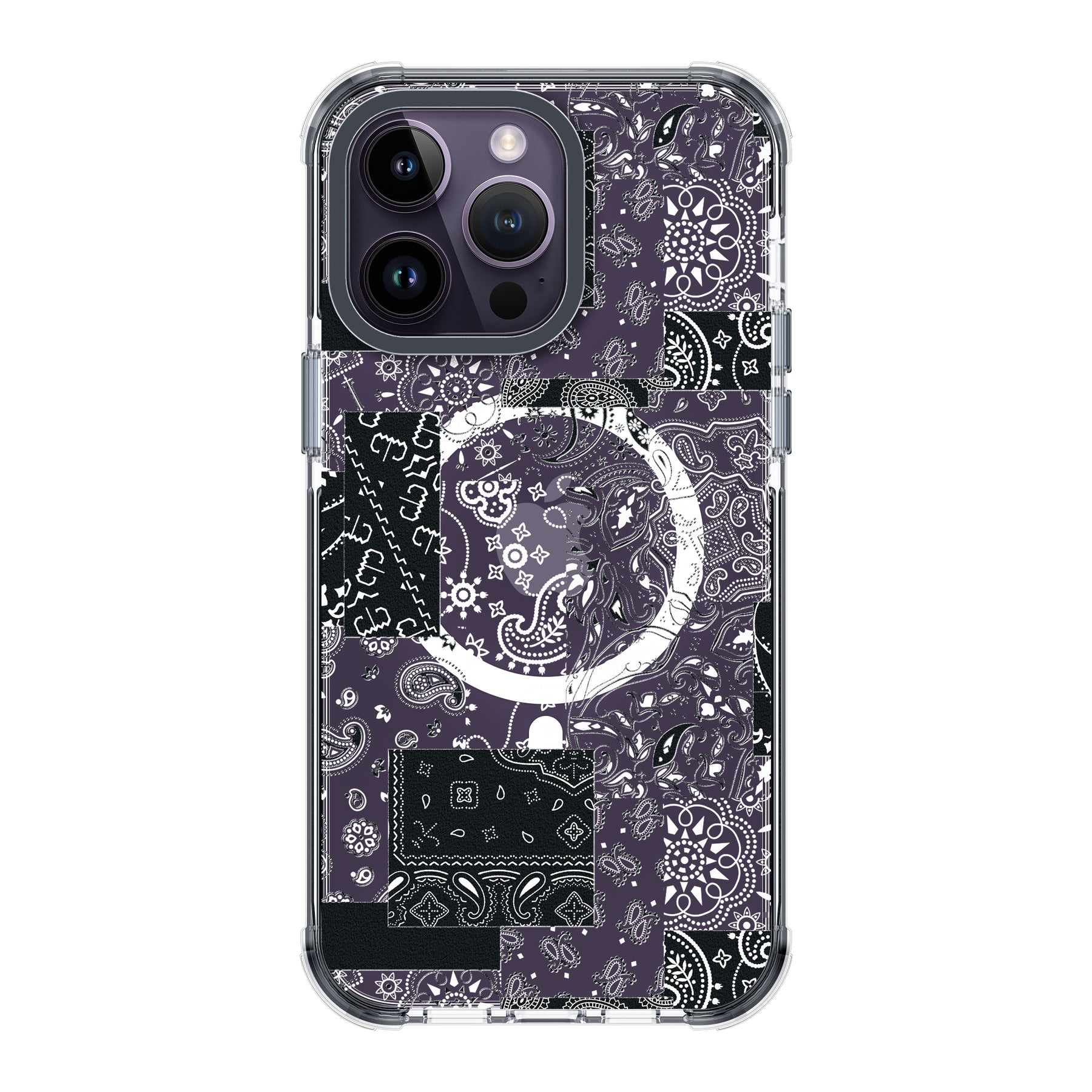 UV Printing 4 Dark Dancing Crystal & Black TPE Bumper Case