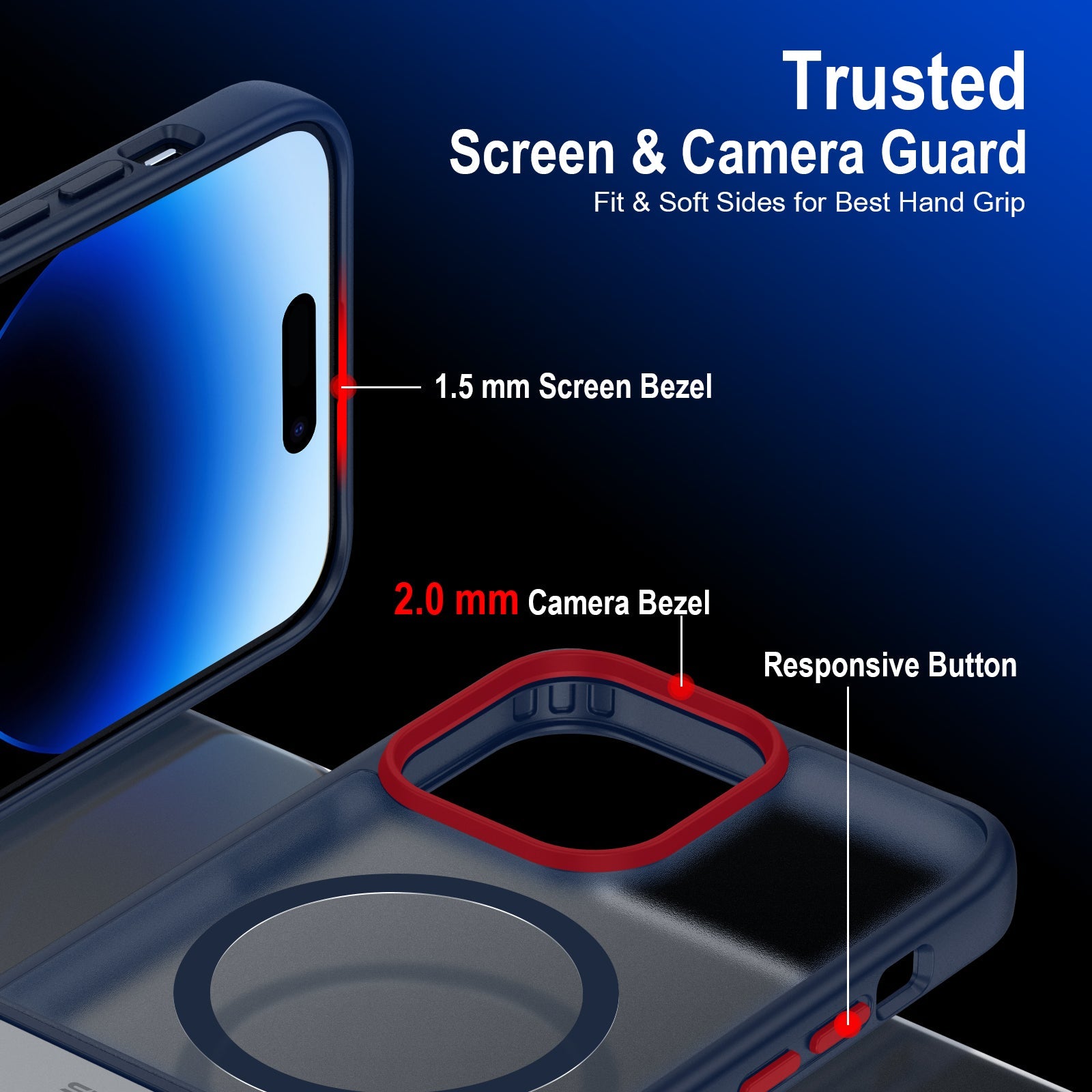 Matte Black Magnetic Kickstand Case