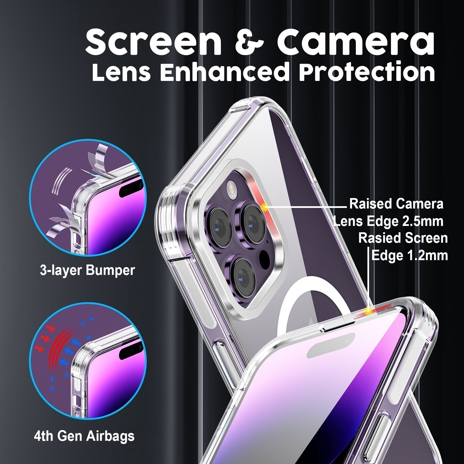 UV Printing 11 Bloosom Crystal & White TPE Bumper Case