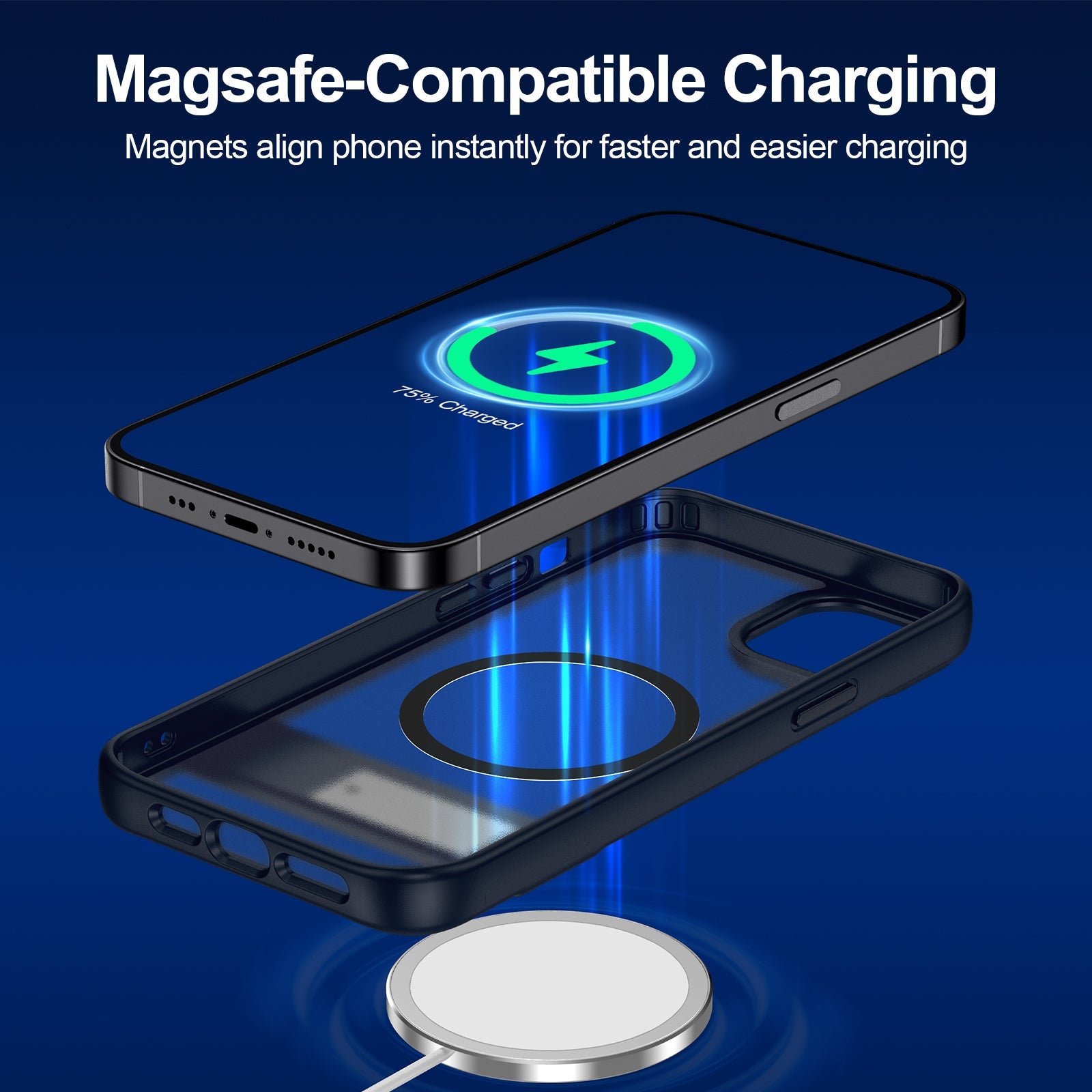 Matte Black Magnetic Kickstand Case