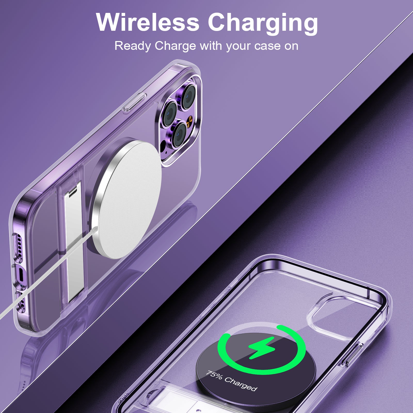 Crystal Magnetic Kickstand Case