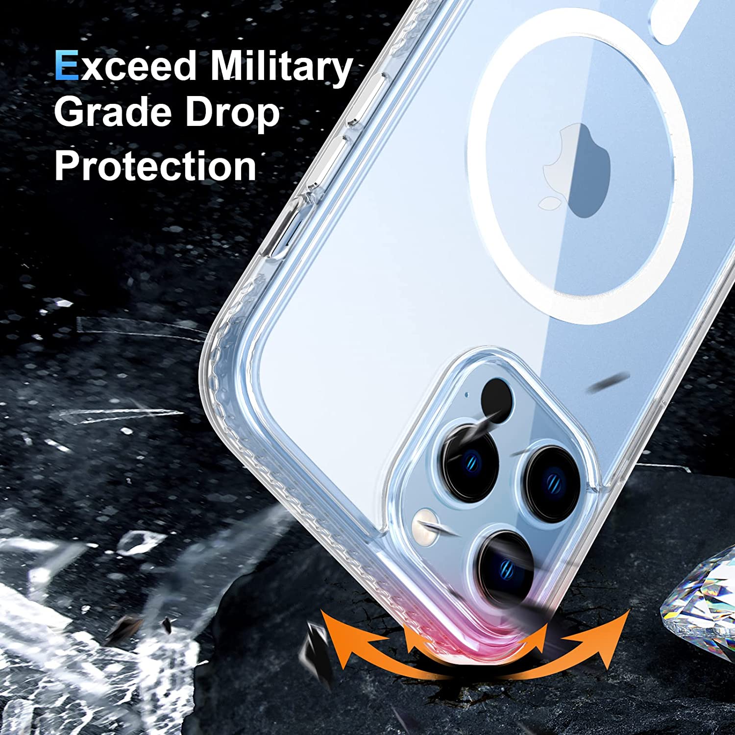 Magnetic Clear MagSafe Case with tail