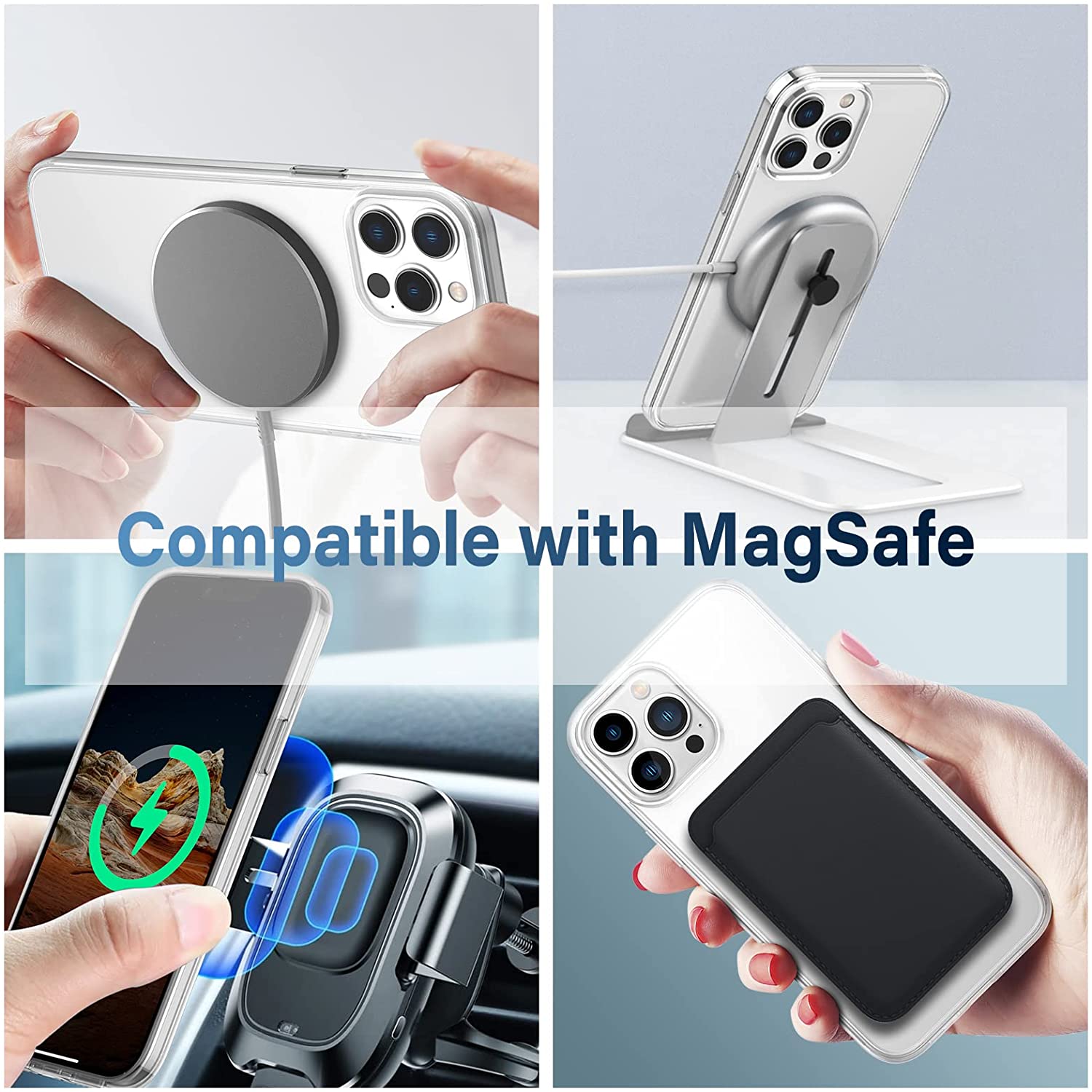 Magnetic Matte White Case with MagSafe