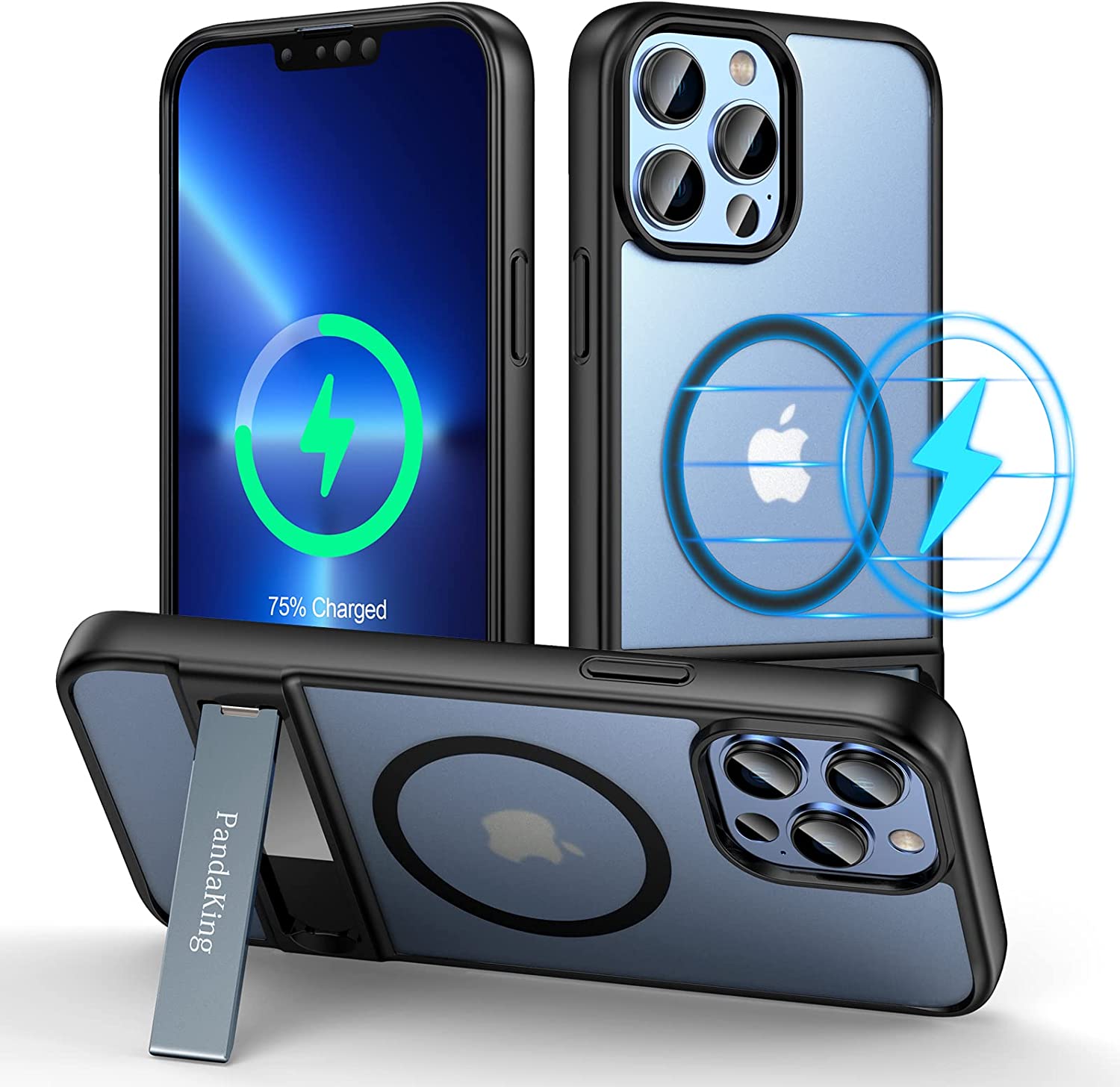 Matte Black Magnetic Kickstand Case