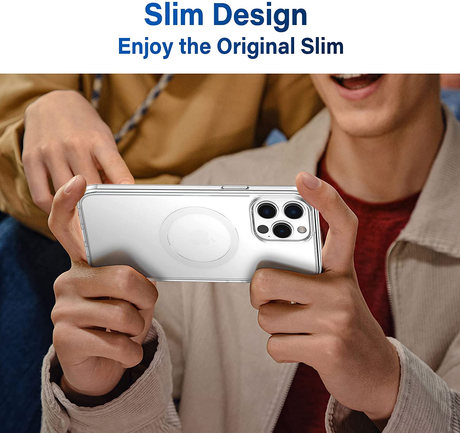 Magnetic Matte White Case with MagSafe