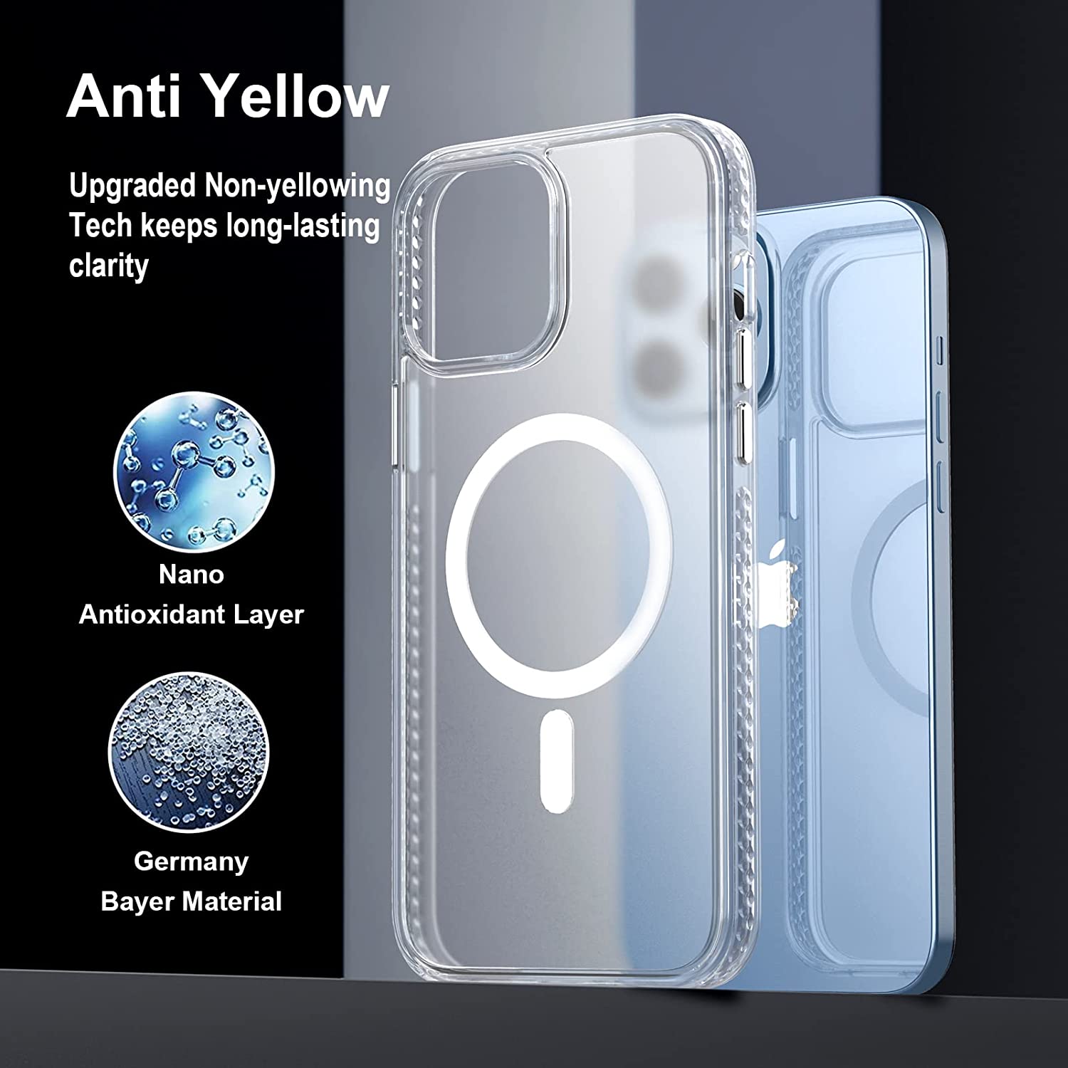 Magnetic Clear MagSafe Case with tail