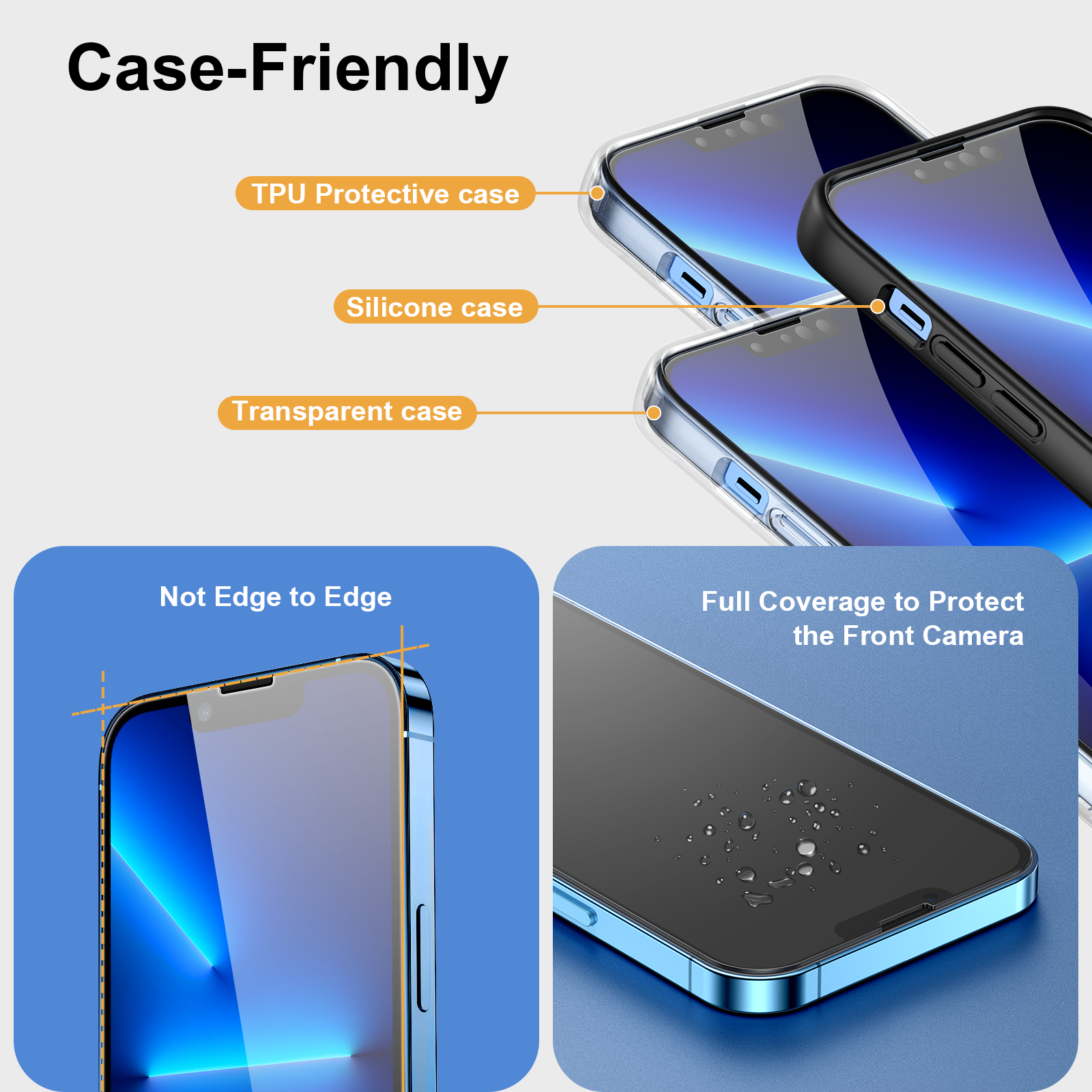 Screen Protector for with 2 in1 Installation Kit, 3D Edge to Edge Full Coverage