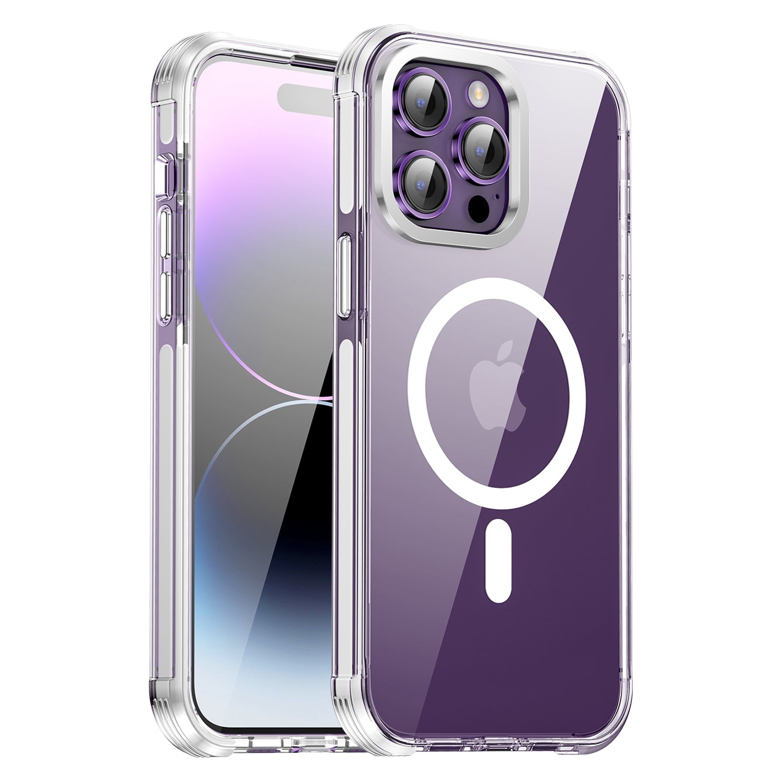 UV Printing 1 Peony Crystal & White TPE Bumper Case